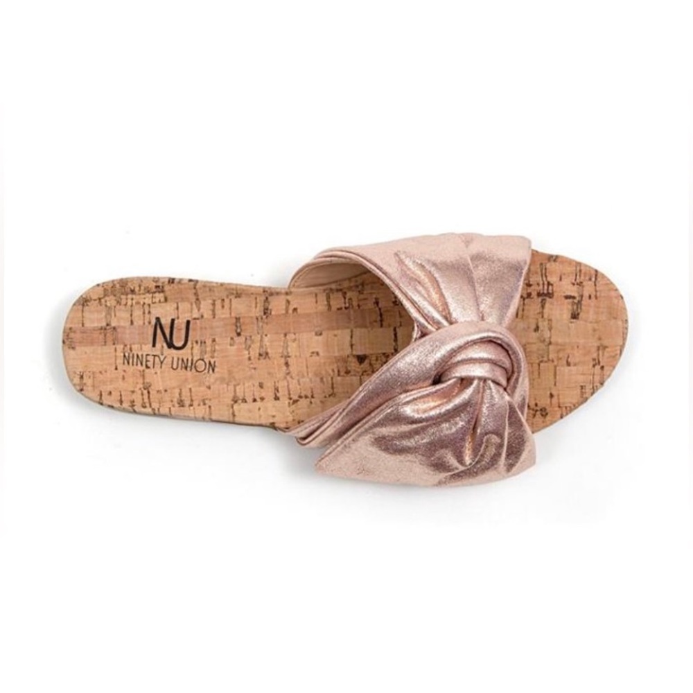 Ninety Union Rose Gold Bow Sandal women’s size 10